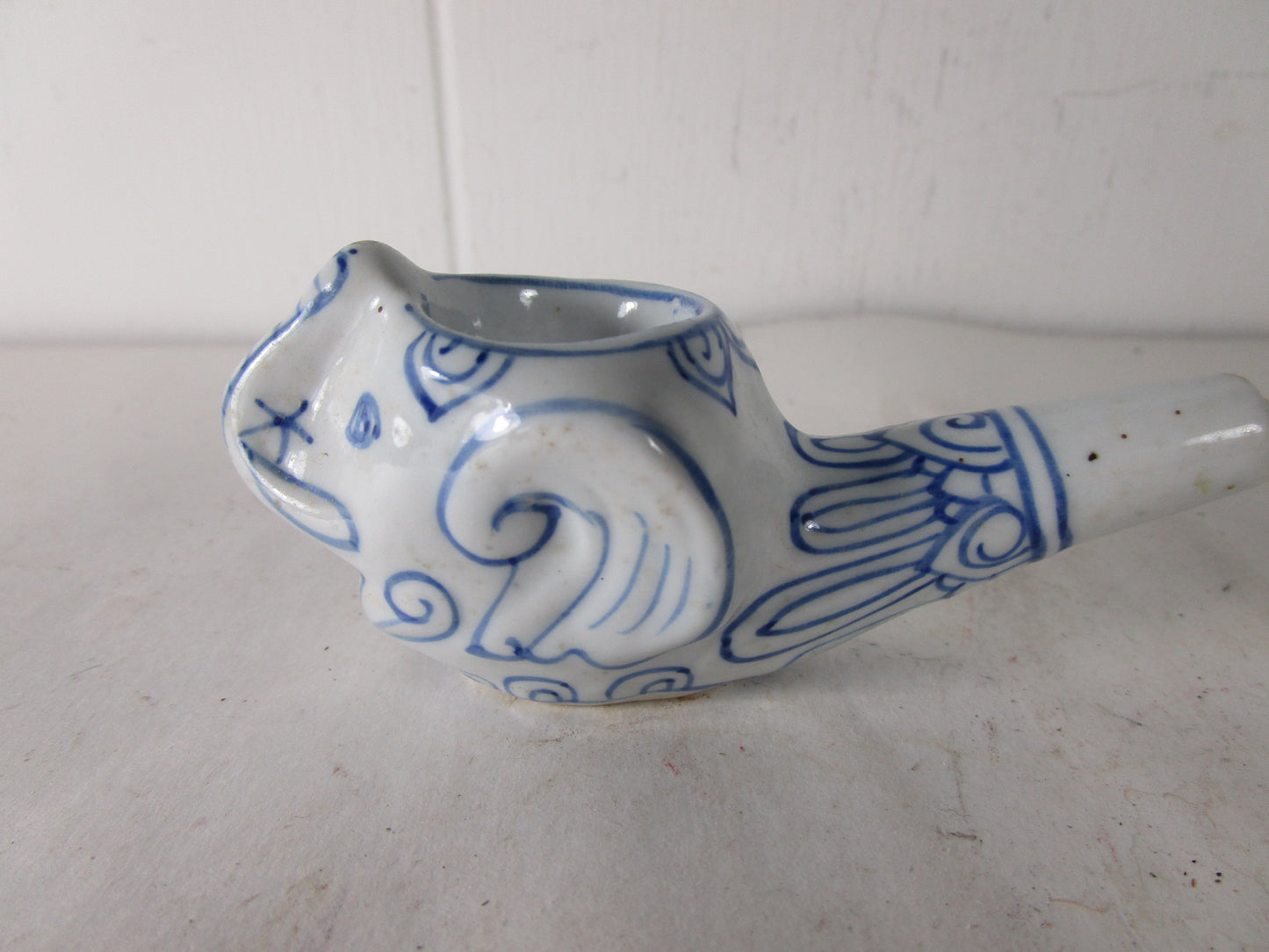 Vintage Porcelain Elephant Head Pipe