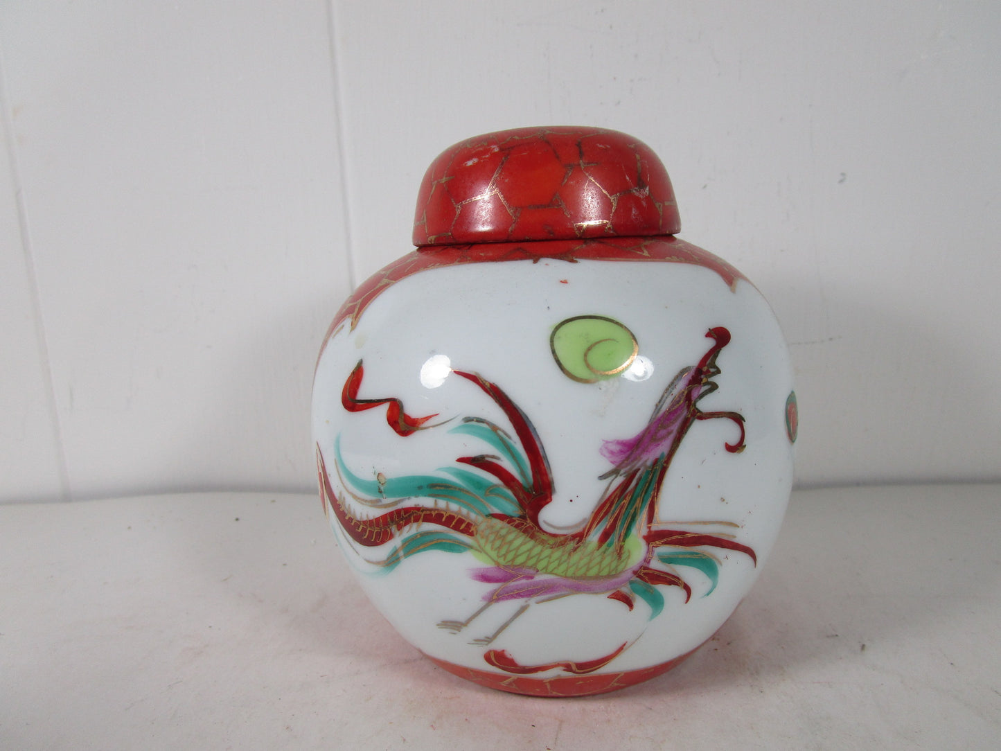 Chinese Phoenix & Dragon  Ginger Jar Jiangxi Jingdezhen Republic