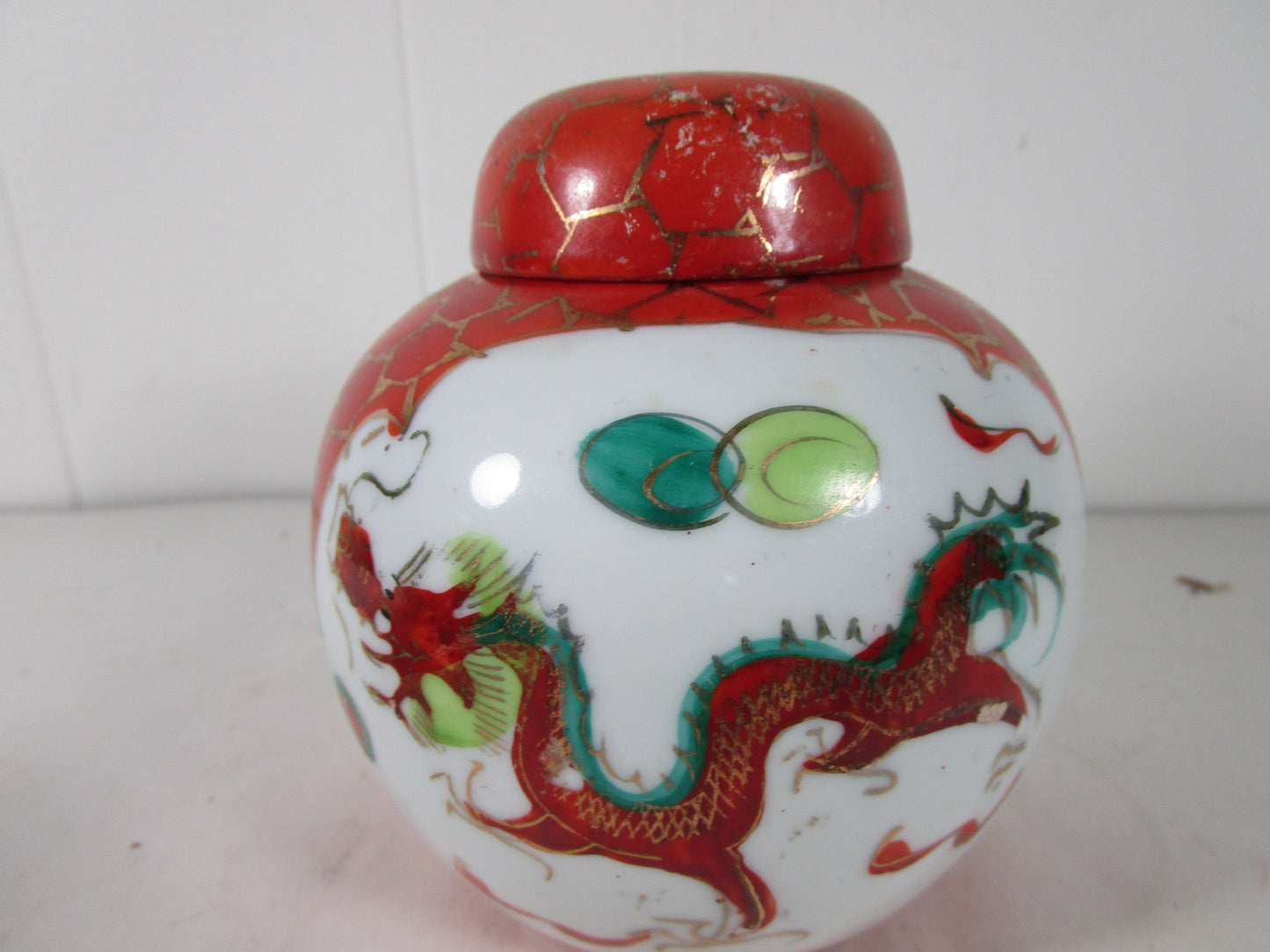 Chinese Phoenix & Dragon  Ginger Jar Jiangxi Jingdezhen Republic