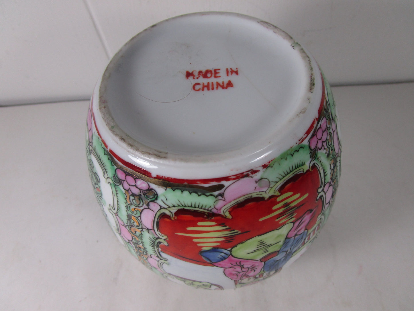 Chinoiserie Famille Rose Medallion Ginger Jar RARE Antique Mark